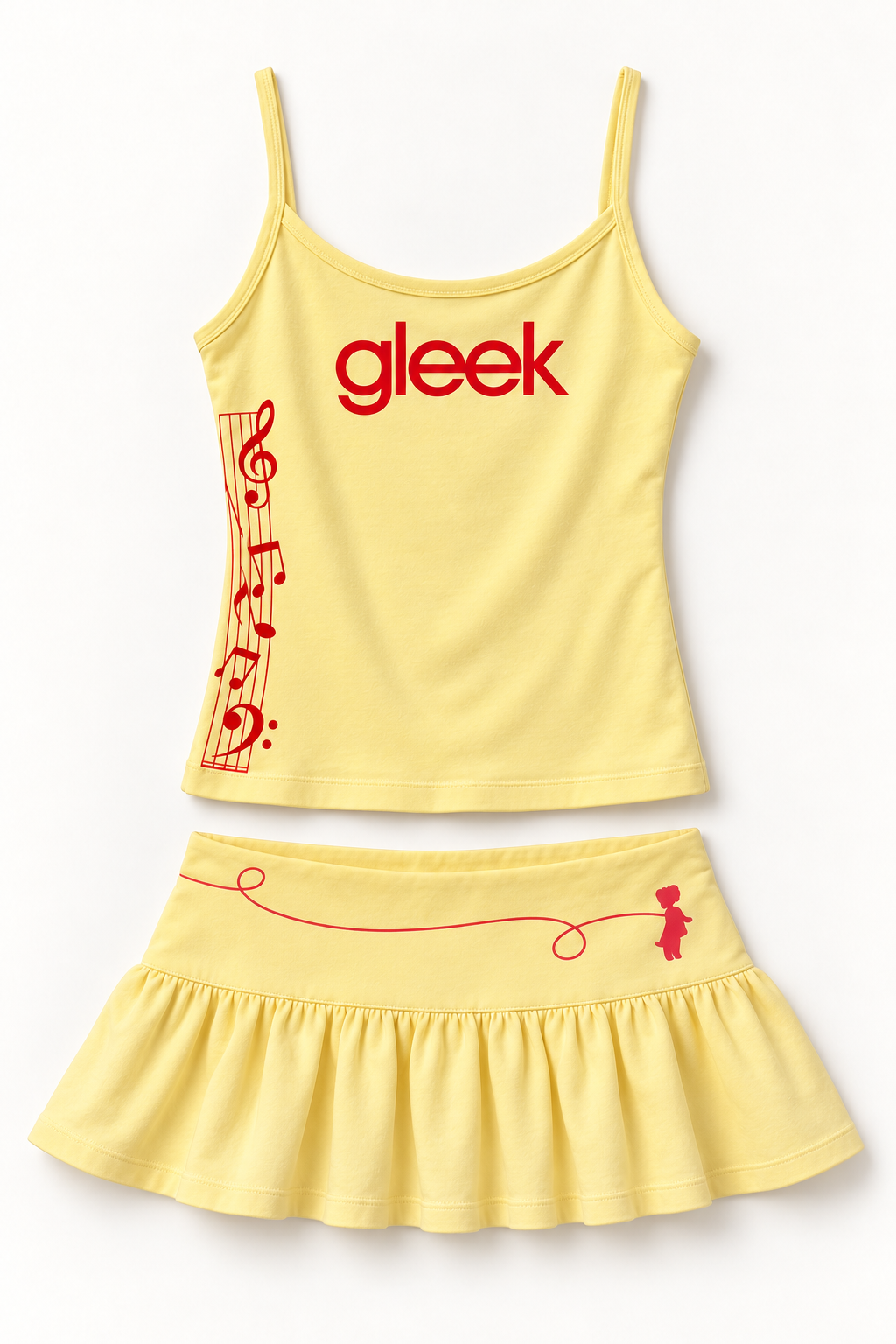 Lemon Melody Cami & Ruffle Skirt Set
