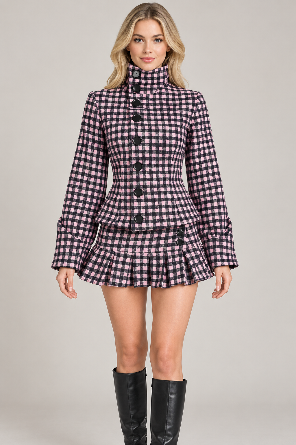 Blush Belle Gingham Skirt Set