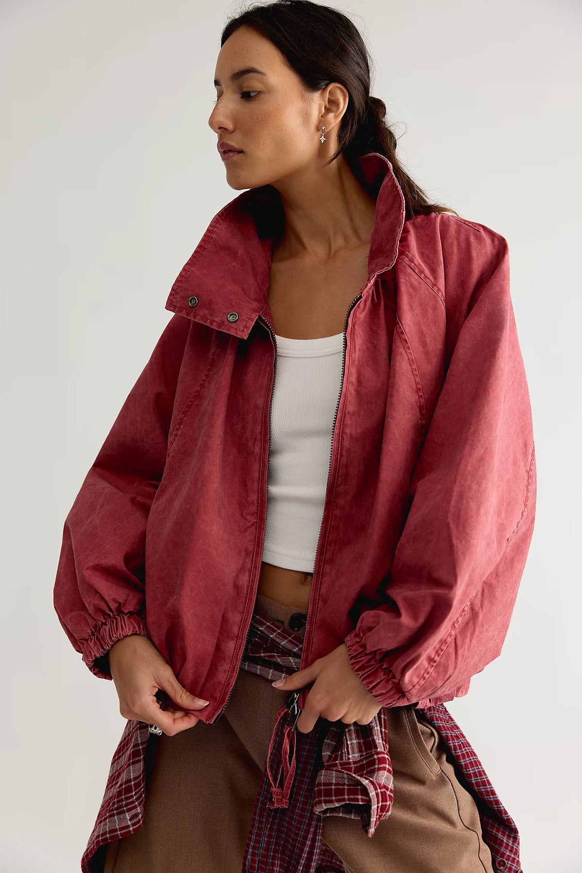 Chelsea Funnel-Neck Oversized Jacket
