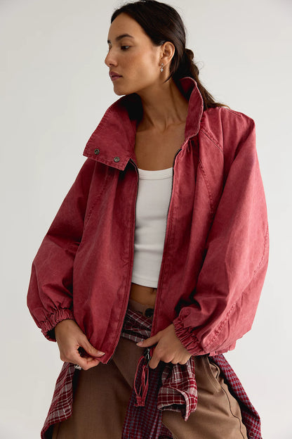 Chelsea Funnel-Neck Oversized Jacket