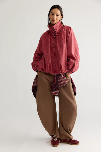 Chelsea Funnel-Neck Oversized Jacket
